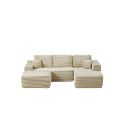 104''Cloud Sectional Couch With U-Shaped Chaise