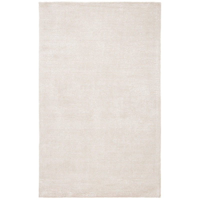 Tapis beige touffeté à la main en laine de viscose / laine Lutalo, Rectangle 11 pi x 15 pi