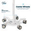 Chariot mobile universel Universal avec plaques de fixation pour moniteur de points Welch Allen