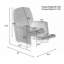 Chaise berçante en tissu avec repose-pieds Teddy-702460788