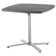 NPS Café Time Adjustable-Height Table, Charcoal Slate Top, Silver Frame