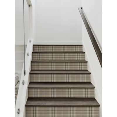 Élévateur d'escalier confortable en vinyle à carreaux pelez et collez