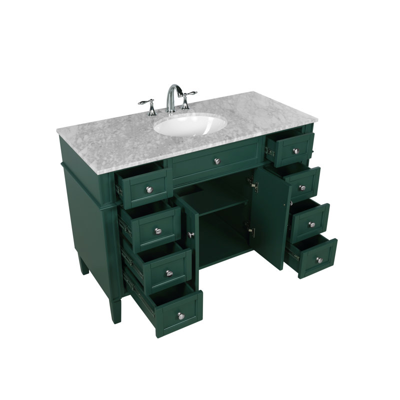 Ensemble de meuble-lavabo simple 48 "Rivers, Vert