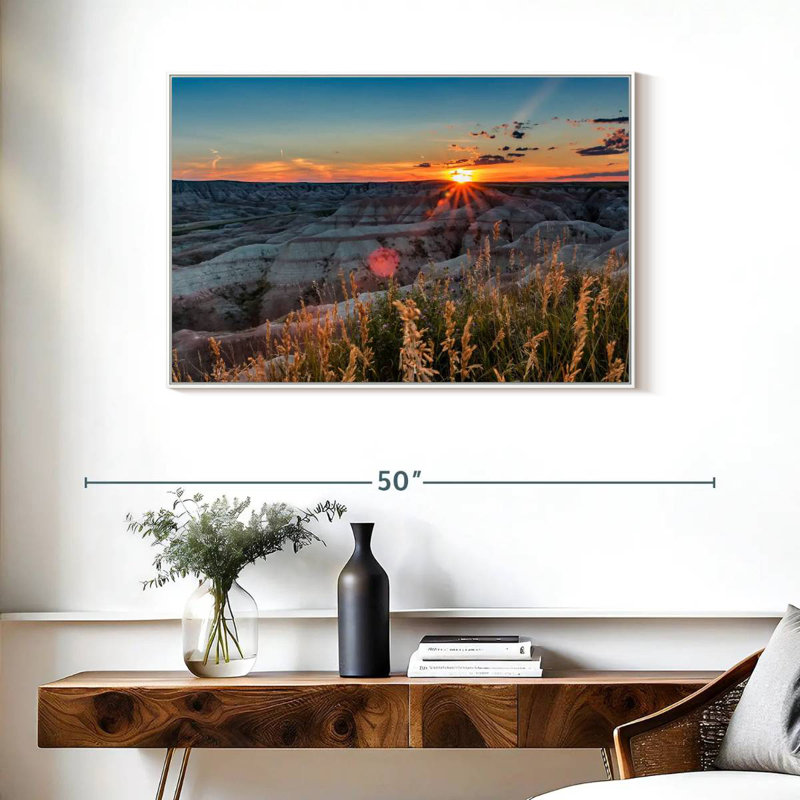 Parc national Badlands, Cadre flottant blanc, 37 po x 25 po