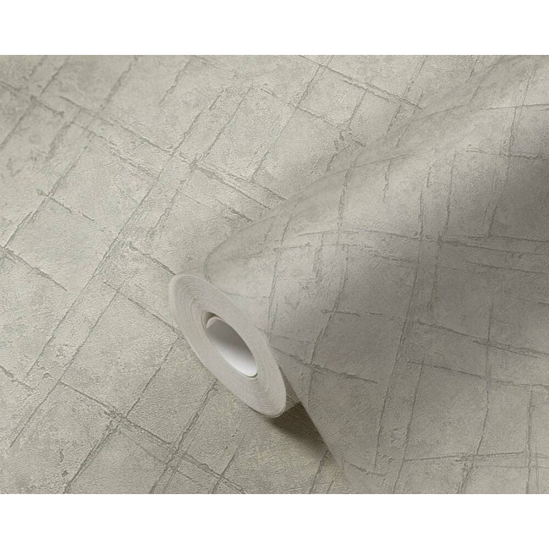 33' L x 21" W Wallpaper Roll, Grey/Silver