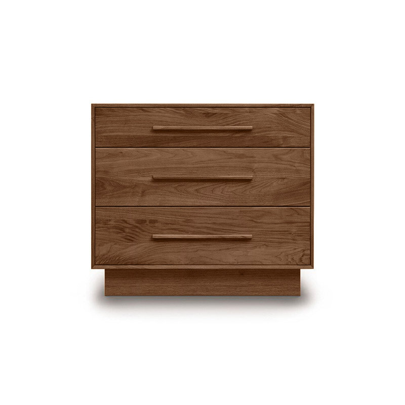 Commode 3 tiroirs l 33,5 po Moduluxe, Cerise brune