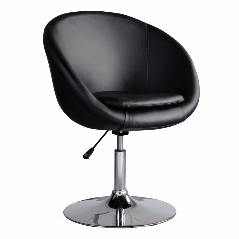 Swivel Function Lounge Style Accent Chair, Black