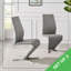 Faux Leather Chrome Legs Dining Chairs Z-Shaped Chrome Feet Modern Design-40903875