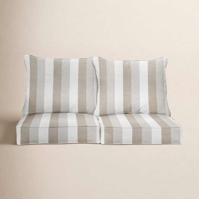 Coussin de siège / dossier Arline Sunbrella, Rayures directionnelles Sunbrella®, L 25 po x P 25 po