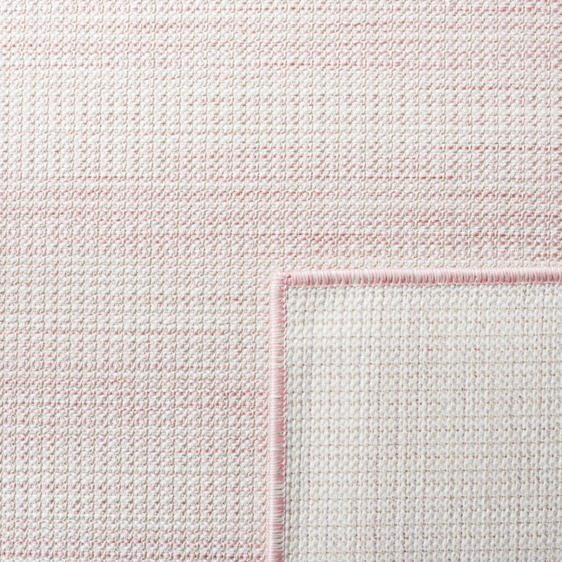 Tapis intérieur / extérieur rose clair Tressler, Rectangle 5 pi 1 po x 7 pi 6 po