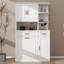 Armoire - Tiroir à charnières, tablettes et portes réglables, organisateur de salle de bain moderne
