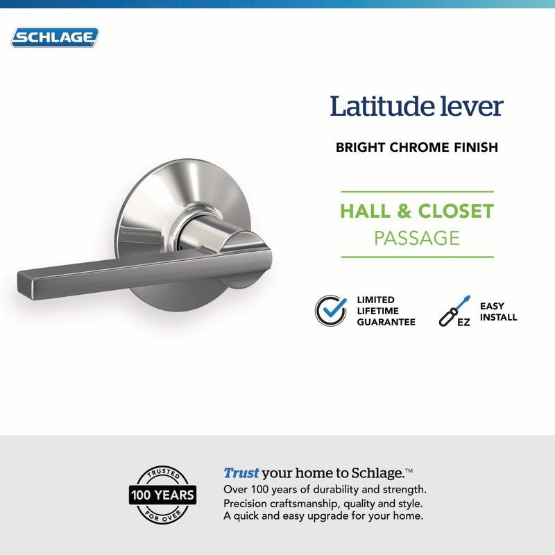 Serrure pour garde-robe Latitude, Chrome poli