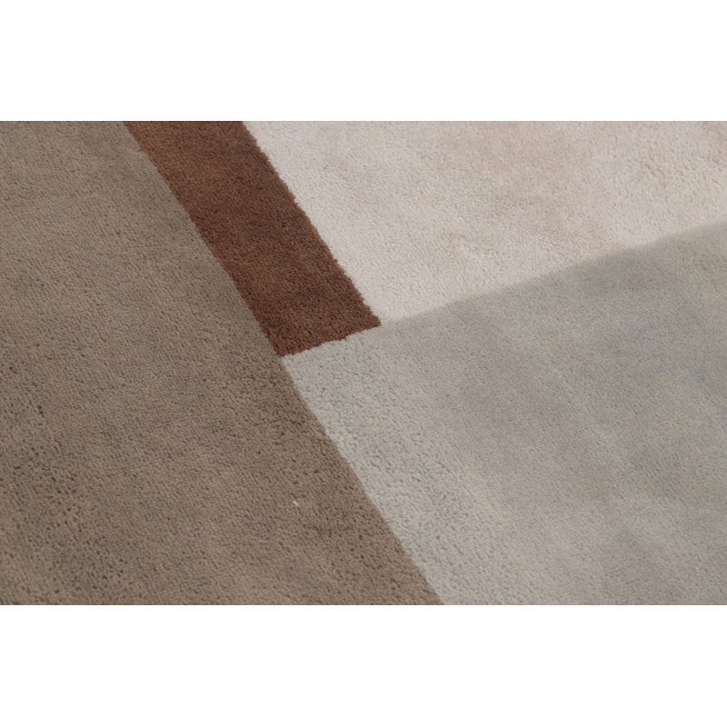 Mid Century Modern Handmade Wool Area Rug