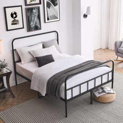 Wrought Iron Bed Frame, Metal Bed Frame, Iron Platform Bed Frame, Iron Canopy Bed Frame