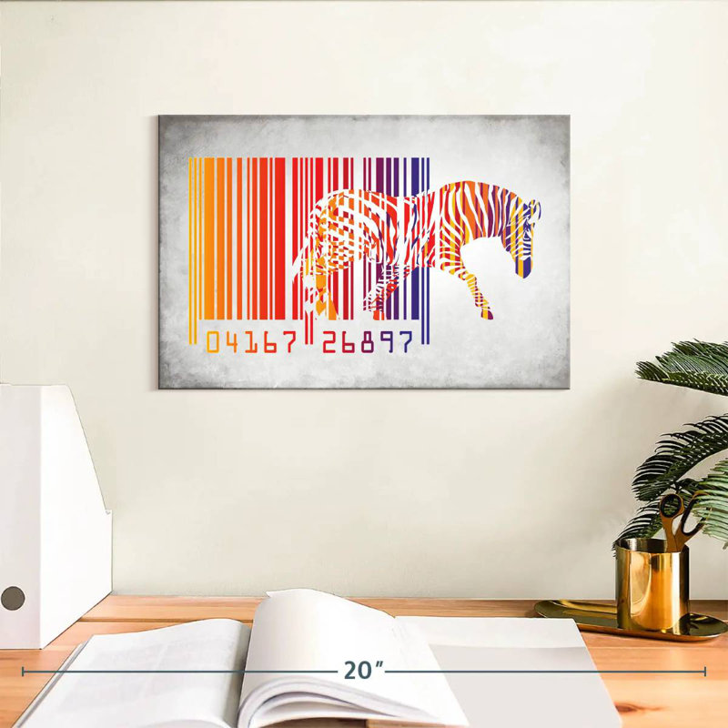 Brampt Zebra Barcode, 8" H x 12" W