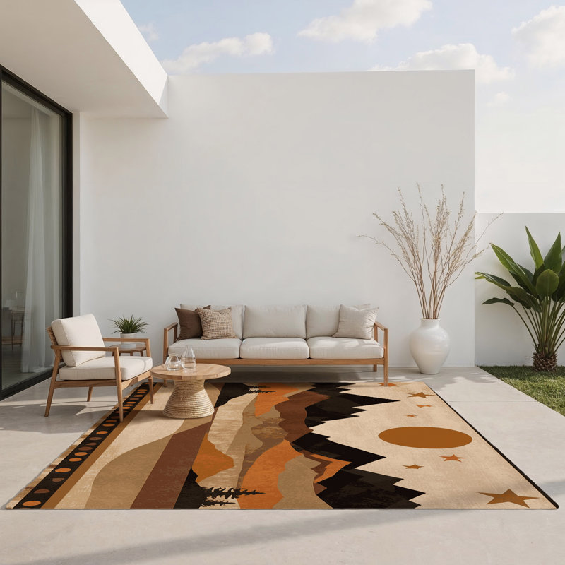 Obsidian Horizon Indoor And Outdoor Area Rug, Rectangle 9' x 12'