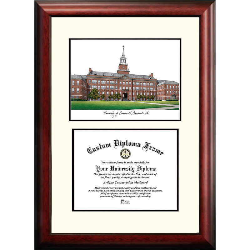 Cadre photo pour diplôme universitaire Galento University of Cincinnati