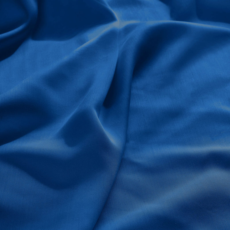 Superior 300 Thread Count 100% Rayon From Bamboo Solid Deep Pocket Bed Sheet Set, Smoke Blue, Twin 3pc Set
