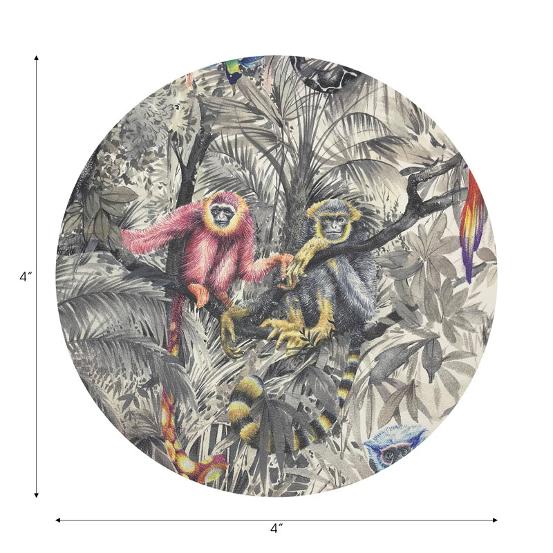 Sous-verres ronds en cuir Arcadia Monkeysvegan