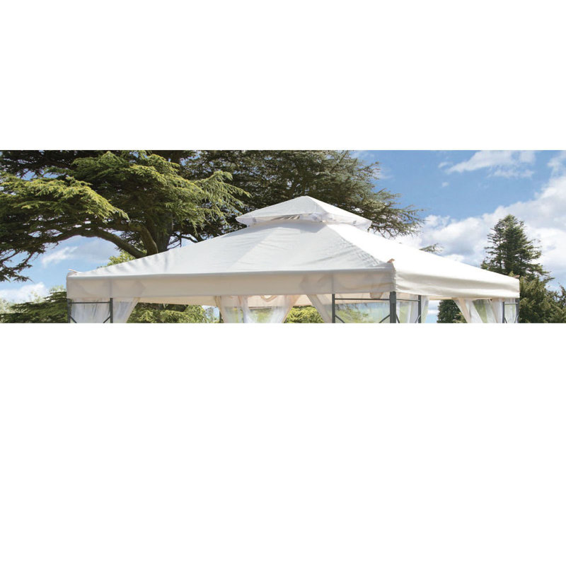Carone Dakota Fields Polyester Replacement Canopy for Gazebo, White
