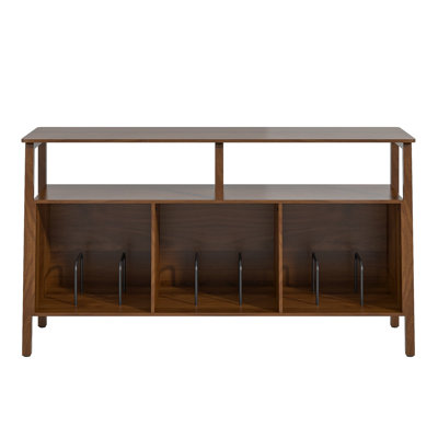 55 Inch Large Record Player Stand, Mid Century Turntable Stand Table Holds Up To 450 Albums by George Oliver