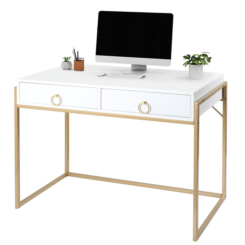 Ebinum Metal Base Writing Desk