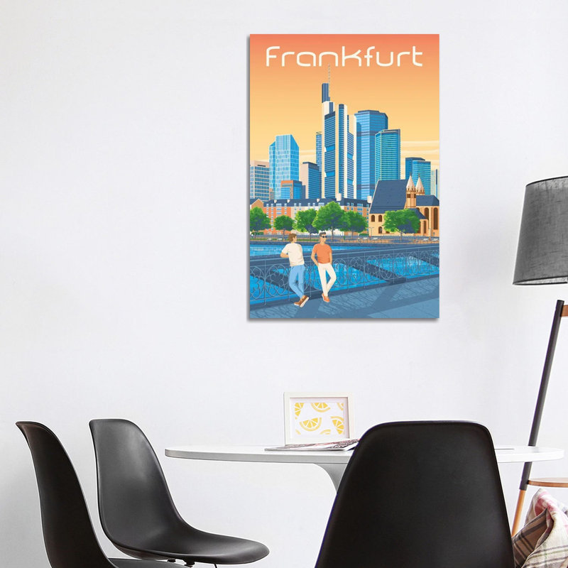 Frankfurt Germany Travel Print 1 Piece Wall Art on Canvas, 101.6 cm H x  66.04 cm W  x  3.175 cm D, Does Not Apply