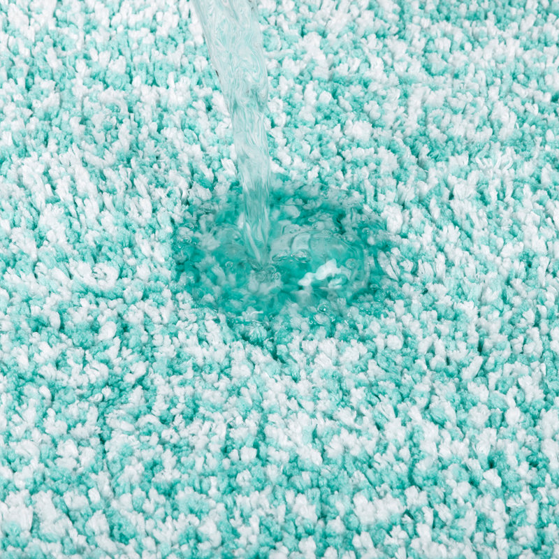 Ensemble de 4 tapis de bain en microfibre absorbante douce avec envers antidérapant (ensemble de 4), Sarcelle