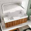 Meuble-lavabo double 60 po avec plateau en résine-1950109452