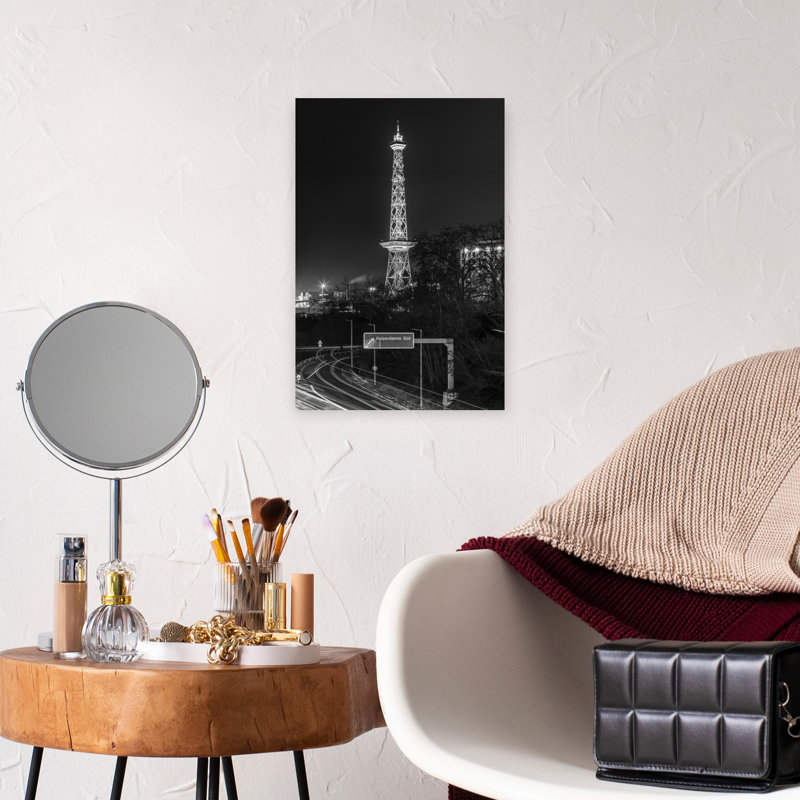 «Berlin Tower Trails», impression d'art moderne abstrait géométrique, H 18 po x l 12 po