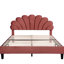 Lit tapissier attrayant de grande taille avec tête de lit en velours et tête de lit rouge-1152734900-1152734905