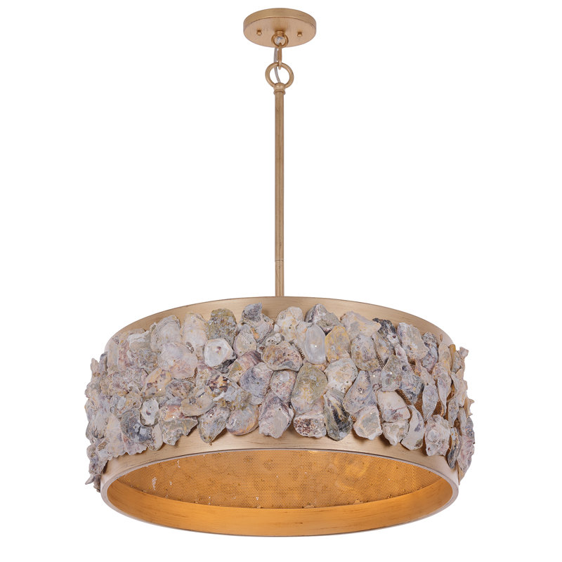 Leanne 6-Light Pendant in Chandon by Breegan Jane, 9.5"H x 24"W, 4