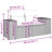 Vidaxl Garden Sofa Set Grey, Dark Grey