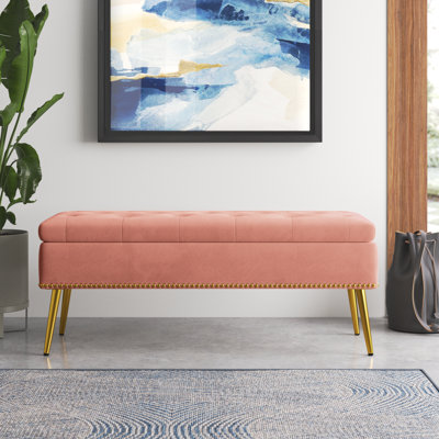 Kajana Upholstered Flip Top Storage Bench