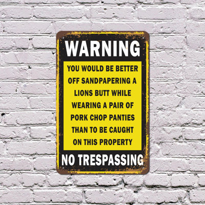 Warning You Would Be Better Off Sandpapering 8 Inch x 12 Inch Plastic Sign