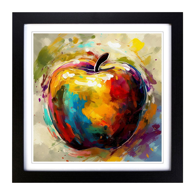 Single Picture Frame Print on Wood, Black