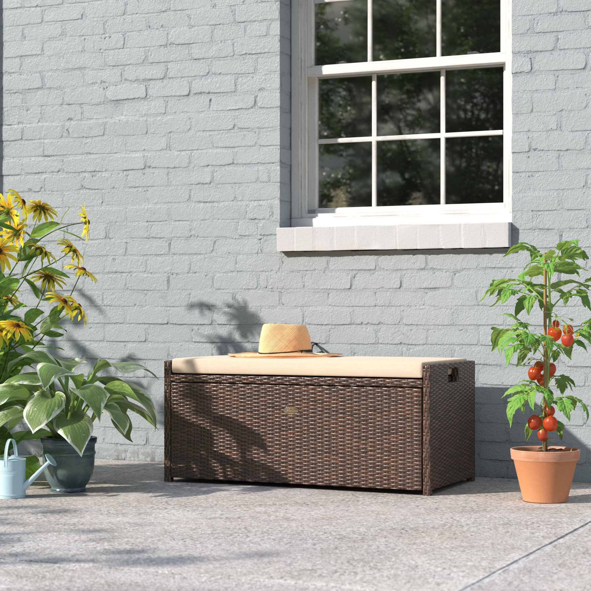 barton outdoor storage bench
