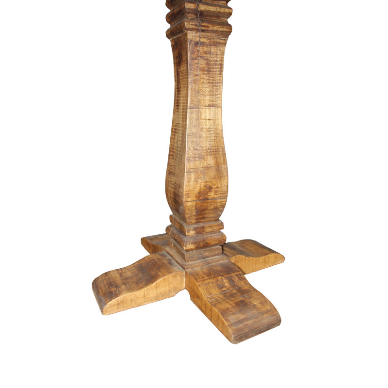 Acuff Mango Square Solid Wood Top with Solid Wood Base Dining Table