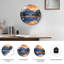 «Mountain Lake», horloge murale en verre-78458635