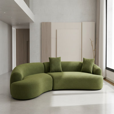 Canapé modulaire courbé en mousse compressée