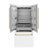 ZLINE Autograph Edition 36 in. 19.6 cu. ft. French Door Built-In Bottom Freezer Refrigerator with Water Dispenser and Ice Maker in White Matte-88049388