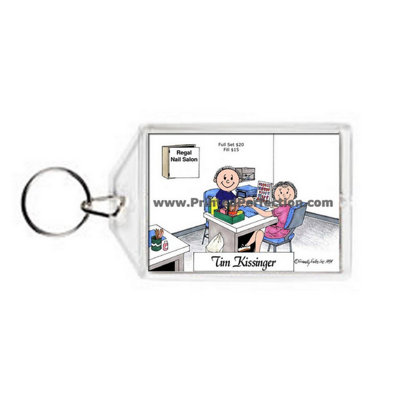 Personalized Manicurist  Male Acrylic Key Chain