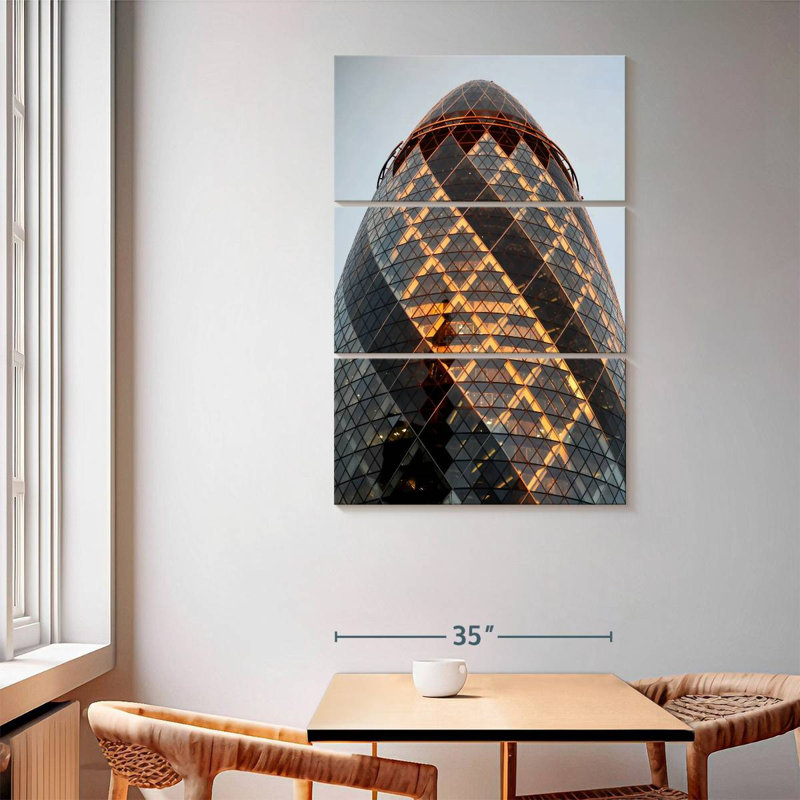 Lilie The Gherkin Skyscraper, 65" H x 42" W