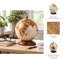 Globe terrestre décoratif avec base en bois Koregan