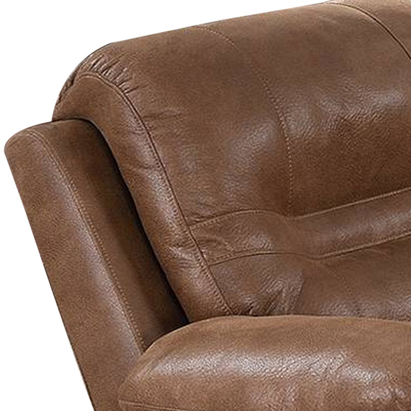 Fauteuil inclinable standard de 39 po de largeur Antwayne, Similicuir brun