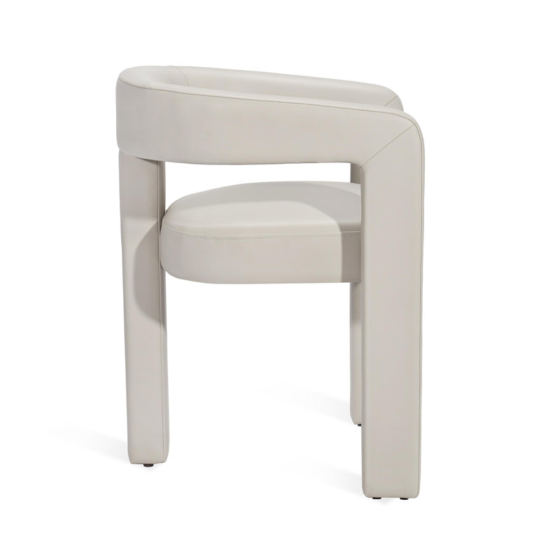 Avery Upholstered Arm Chair, St Tropez Gray Faux Leather