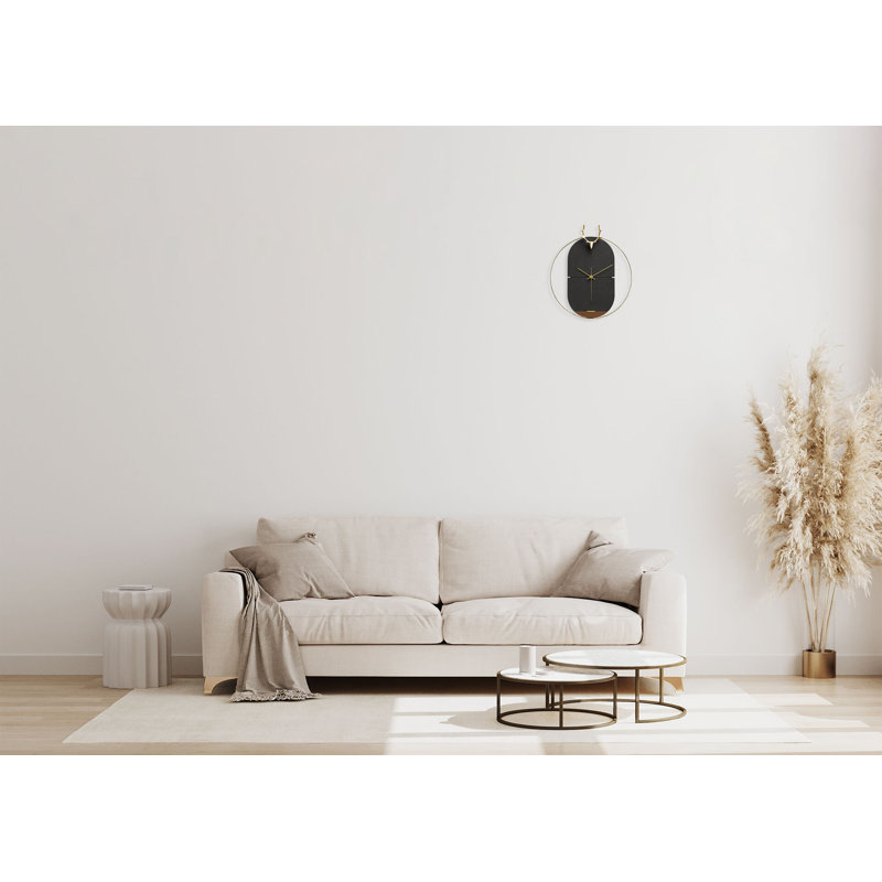 Wood Wall Clock, Black