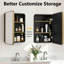 Armoire à pharmacie de salle de bain 20 x 32, fini or brossé, à montage en surface ou encastré, avec étagères réglables-1557442410-1557442411