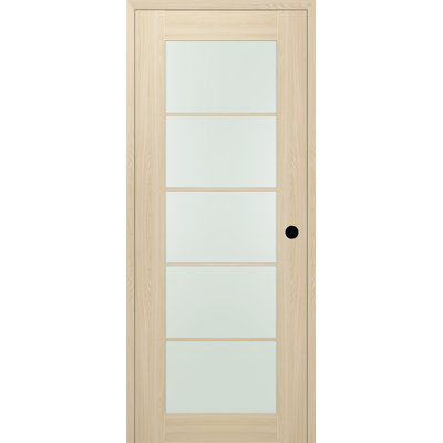 Porte standard préfinie en bois manufacturé et vitré Avon 5 Lite