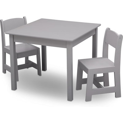 Ensemble de table et de chaises en bois pour enfants MySize (2 chaises incluses) - Idéal pour l'artisanat, le goûter et plus - Certifié Greenguard Gold, ensemble de 3 pièces